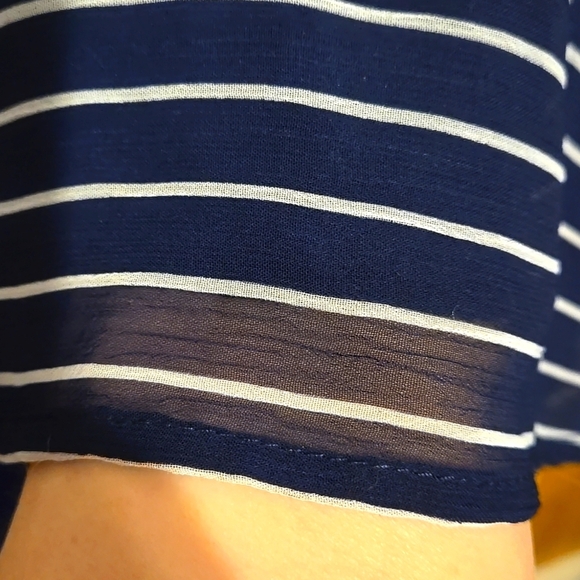 BeBop, Mini Dress, Child's Lg 14/16, Navy, Striped, Polka Dot, Ruffled, Tank - Picture 7 of 10